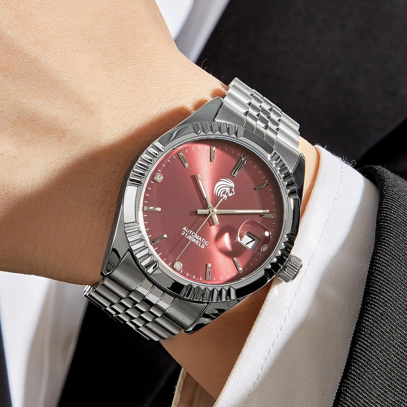 Montre Mécanique Automatique pour Homme – Style Fashion, Bracelet en Acier Inoxydable