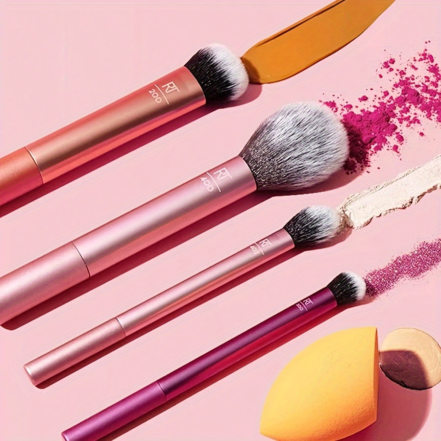 Kit 5 Pièces – Pinceaux & Éponge Beauté