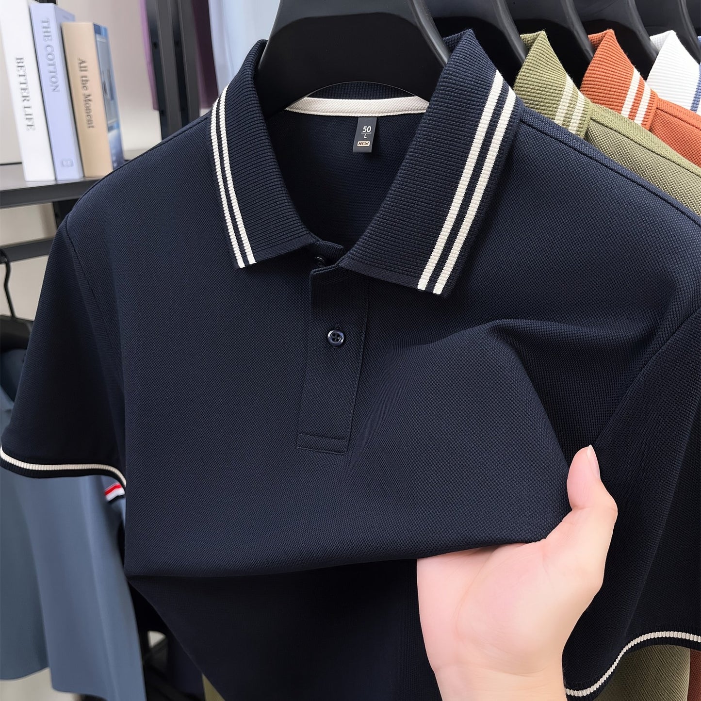 Men's Shirt - Lightweight Breathable Summer Business casual Button-Front Placket, Minimalist White Office & Everyday Shirt for Formal Leisure Wear - Model 1190, Versatile Clothing, Short Sleeves, Smooth Texture, Prof