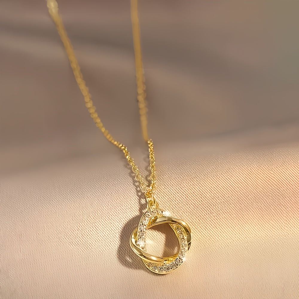 Collier Femme Élégant Minimaliste – Pendentif Fleur Géométrique, Acier Inoxydable Plaqué Or 18K, Hypoallergénique, Idéal Quotidien et Soirées, Cadeau Parfait