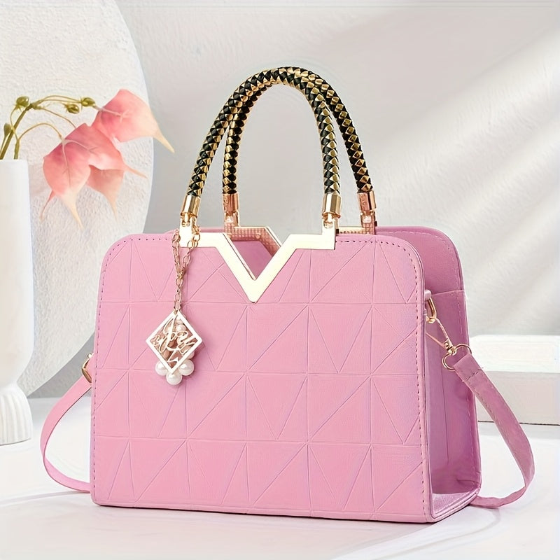 Sac fourre-tout grande capacité pour femmes – style estival décontracté, texture premium, polyvalent pour épaule, idéal pour travail et trajets, cadeau parfait