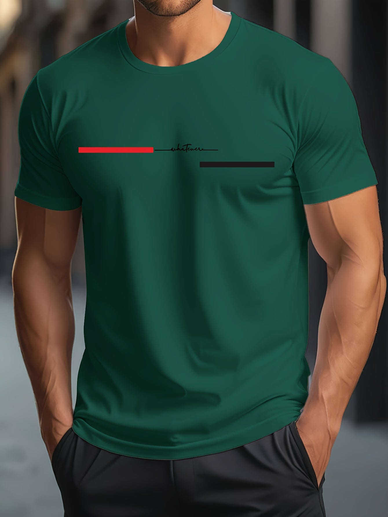 Men'S Casual Crew Neck T-Shirt with "BRO" Print - Soft, Breathable, Short Sleeve Top for Casual Attire, Everyday Tshirt|Minimalist Design|Comfortable Fit