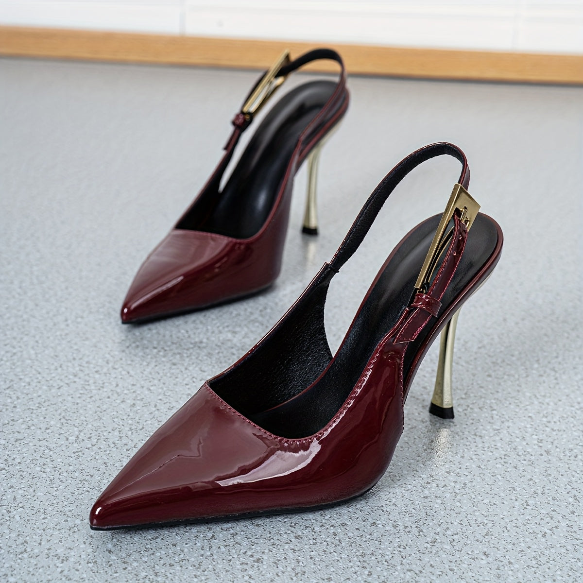 Sandales Femme à Talons Fins – Bride Boucle, Bout Pointu, Dos Ouvert, Chaussures Polyvalentes pour Bureau, Soirées et Événements