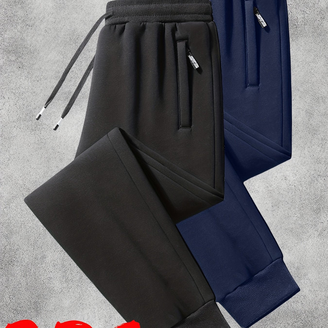 2pcs Pantalons Homme à Cordon – Automne/Hiver, Sport & Casual, Jogging Lâche