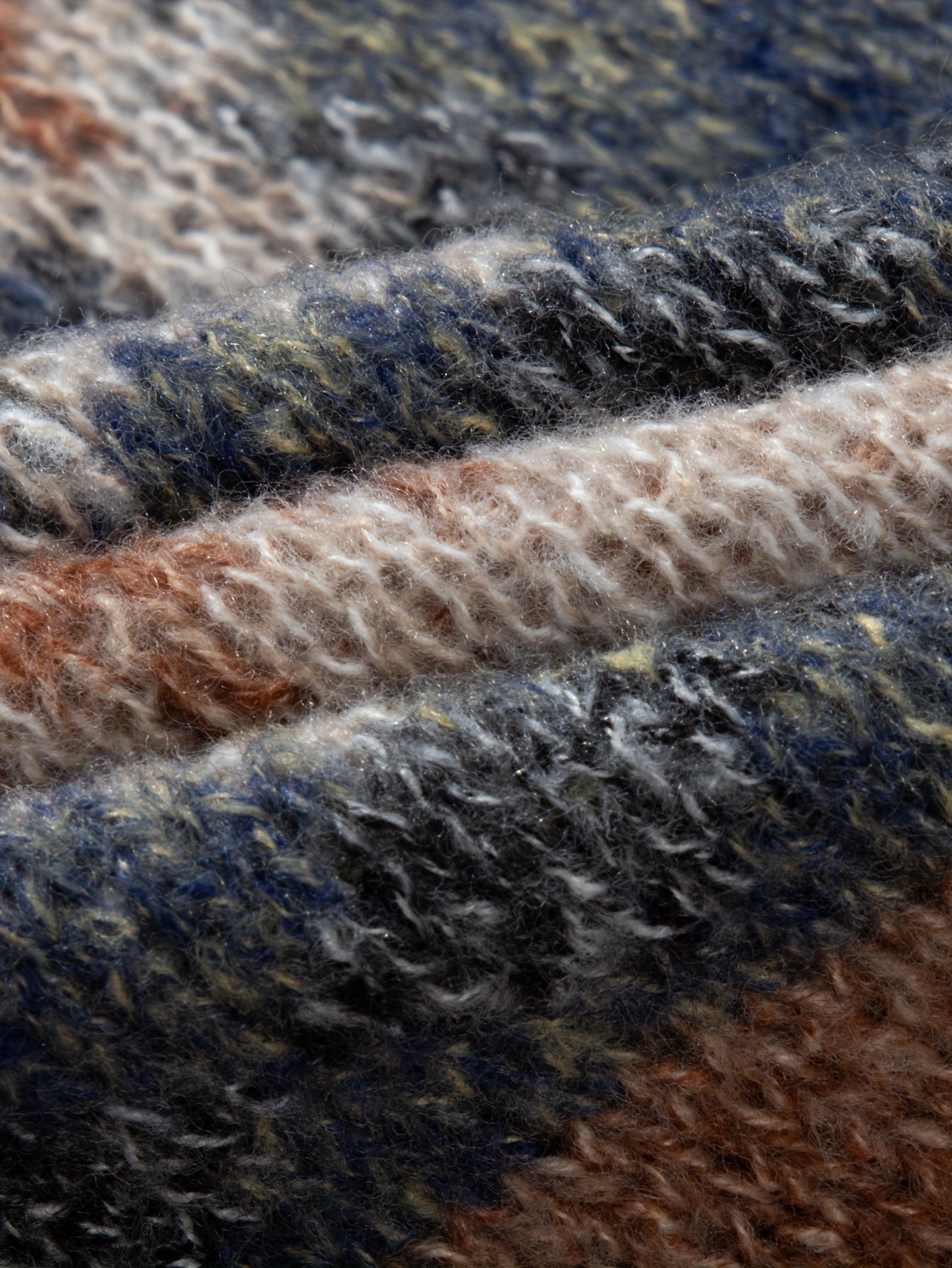 Men's Casual Color-Block Geometric Knit Sweater - Loose Fit Ribbed Detail Pullover, Machine Washable Autumn Winter Warm Crewneck Sweater for Casual Attire, Knitted Sweater, Durable Winter Wear