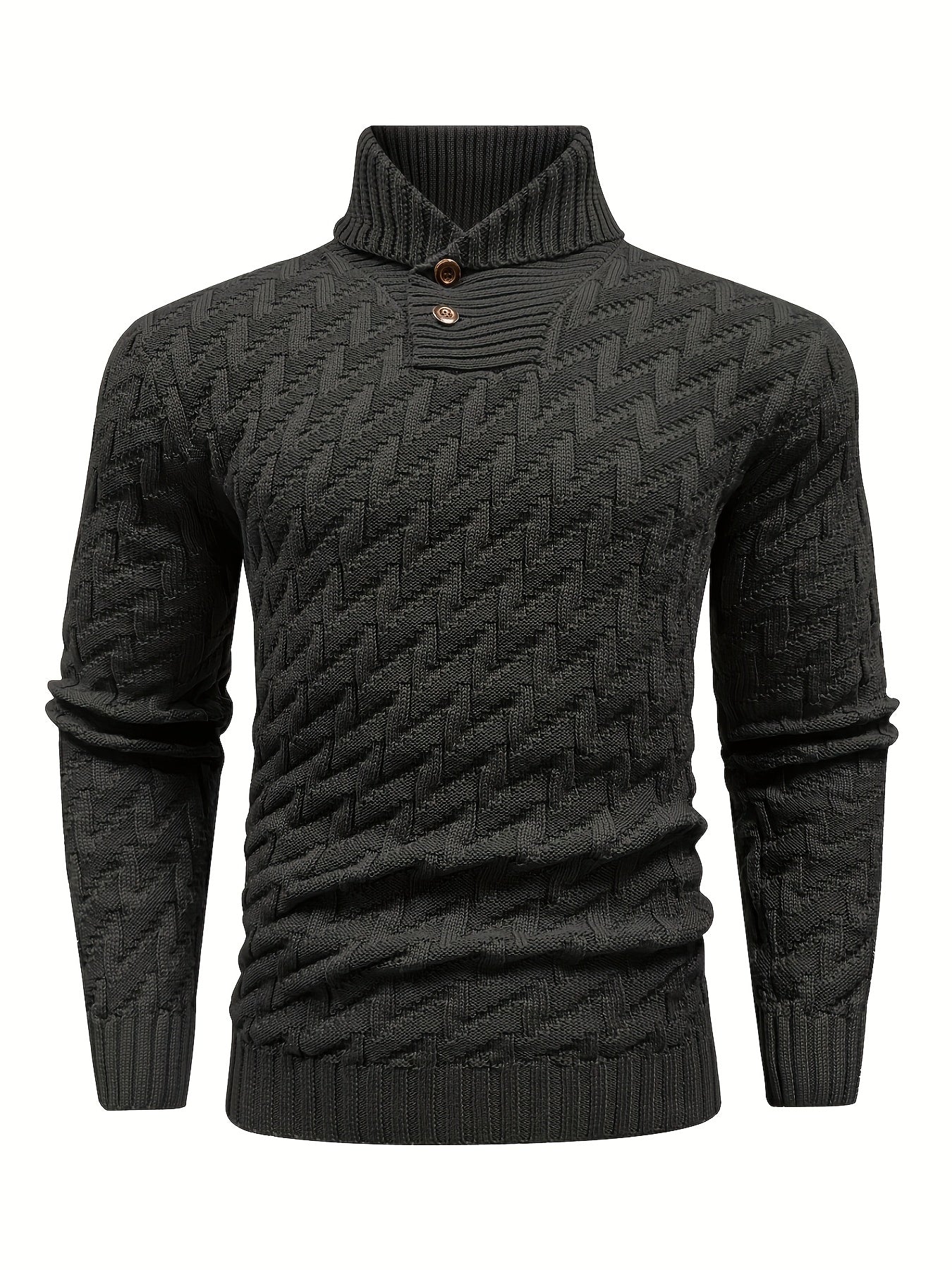 Men'S Stylish Pullover Sweater with a Collar for Commuting in Solid Colors.