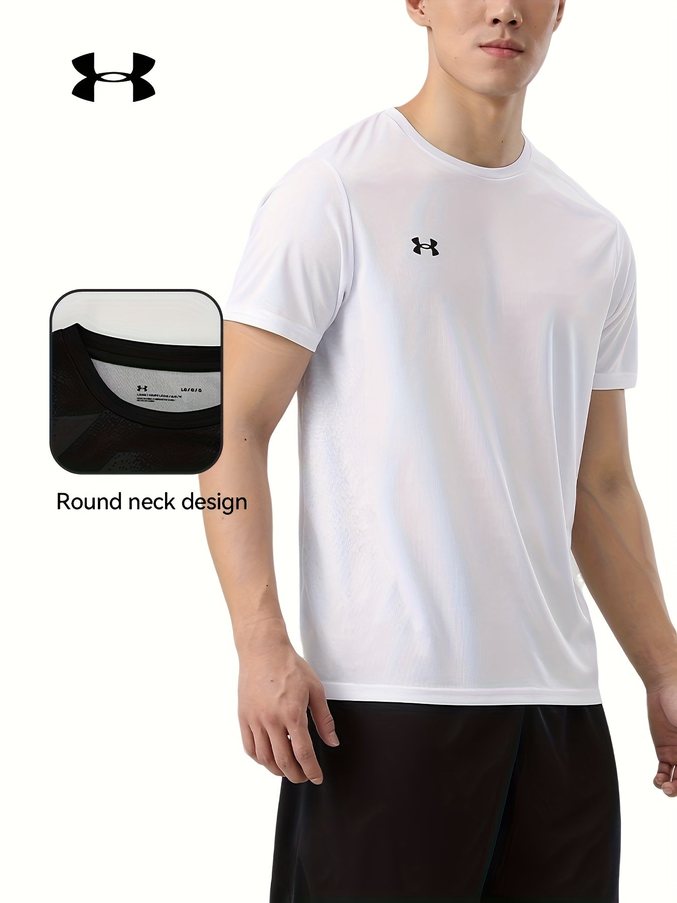 UNDER ARMOUR Men'S Quick-Dry Athletic T-Shirt - Breathable Moisture-Wicking Short Sleeve Tee with Contrast Color Block Design, Durable & Fade-Resistant for Gym, Beach, Casual Wear - Summer Essential for Men & Teens, Gym Appar