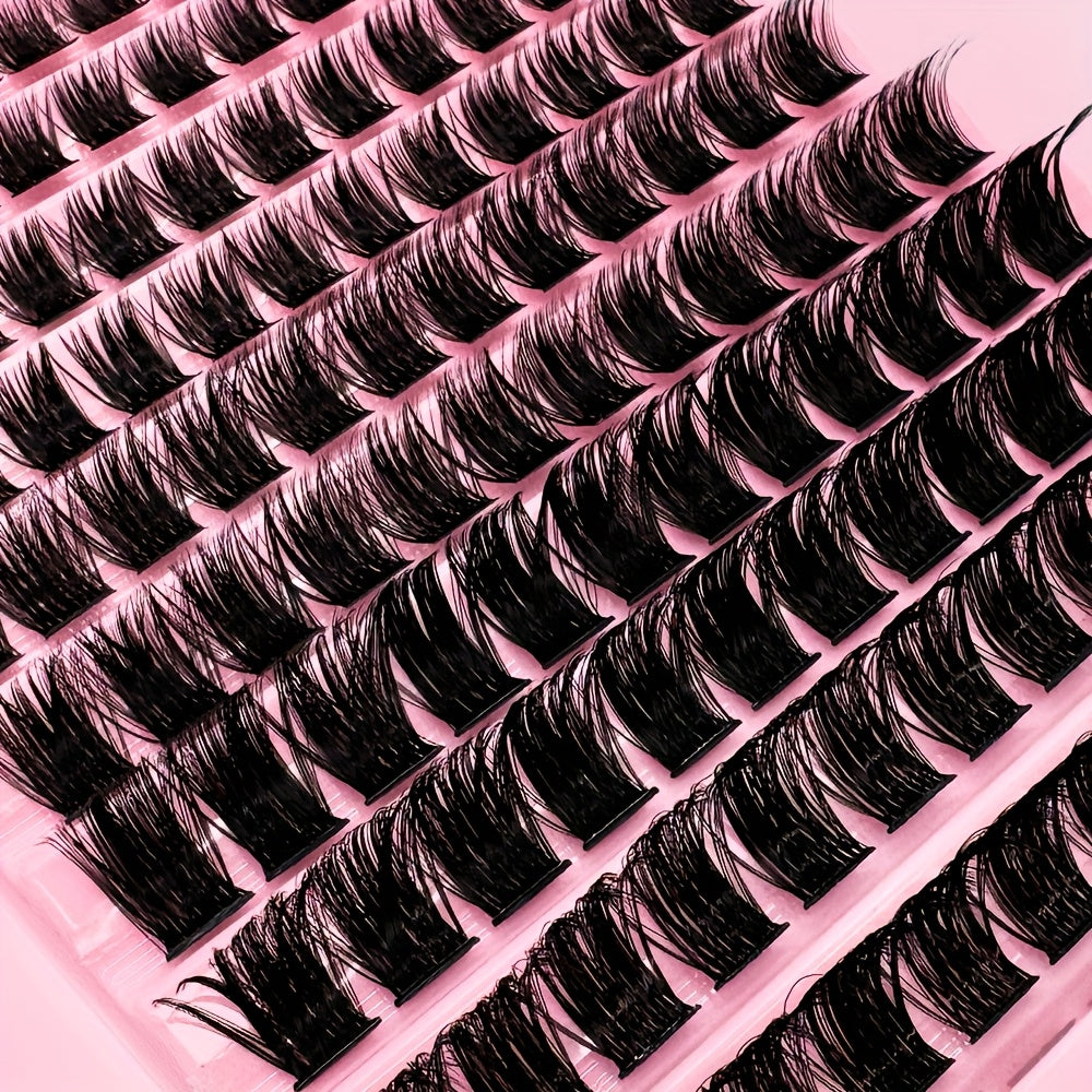 120 Touffes de Cils 8-16mm Mix – Cils Individuels en Faux Mink Souples, Courbure D, Noirs et Fluffy, Effet Naturel, Confortables et Faciles à Poser