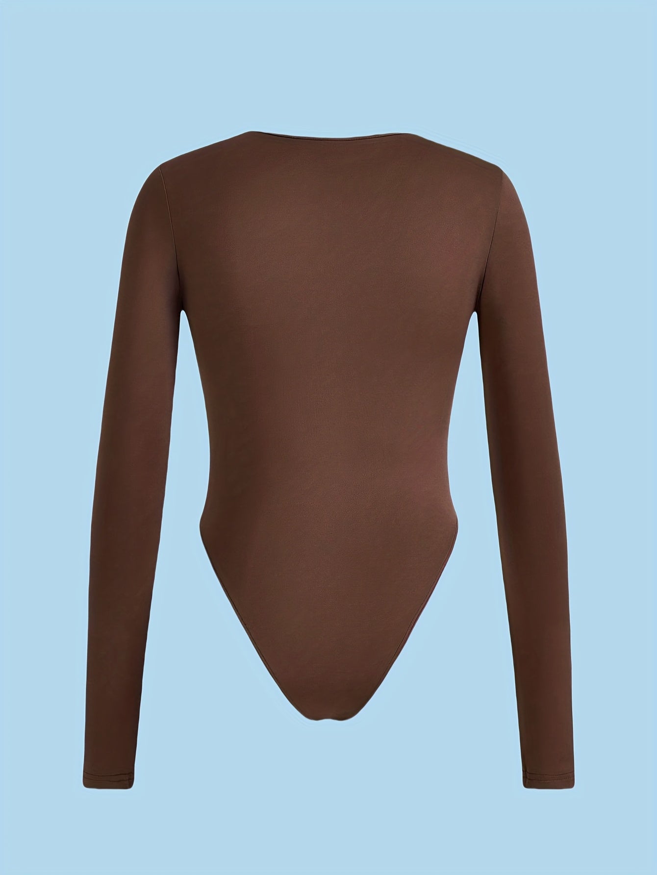 Lot de 3 hauts femme à manches longues, coupe slim et col rond, tissu extensible haute élasticité, couleur unie, lavables en machine, parfaits pour toutes saisons, style polyvalent et confortable