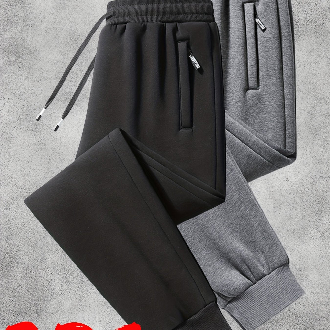 2pcs Pantalons Homme à Cordon – Automne/Hiver, Sport & Casual, Jogging Lâche