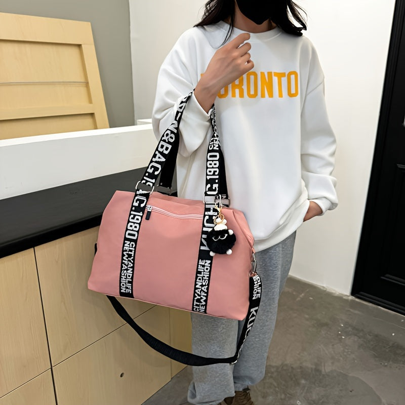 Sac Cabas Chic en Tissu Oxford Noir pour Femmes – Polyvalent à Porter à l’Épaule, Grande Capacité, Bandoulière Ajustable, Fermeture Éclair