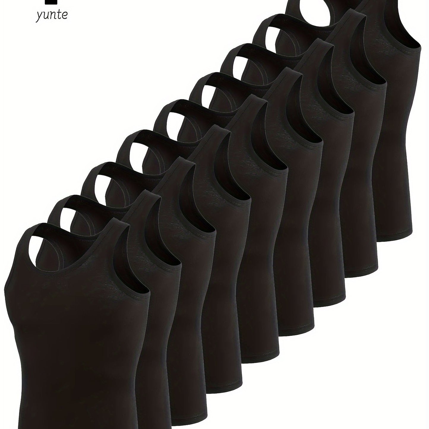 Lot de 9 Débardeurs Sport Homme – Sans Manches, Séchage Rapide, Respirants, Polyester, Col Rond, Coupe Regular