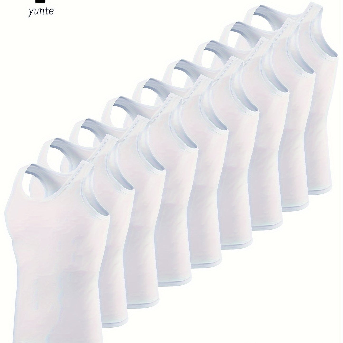 Lot de 9 Débardeurs Sport Homme – Sans Manches, Séchage Rapide, Respirants, Polyester, Col Rond, Coupe Regular