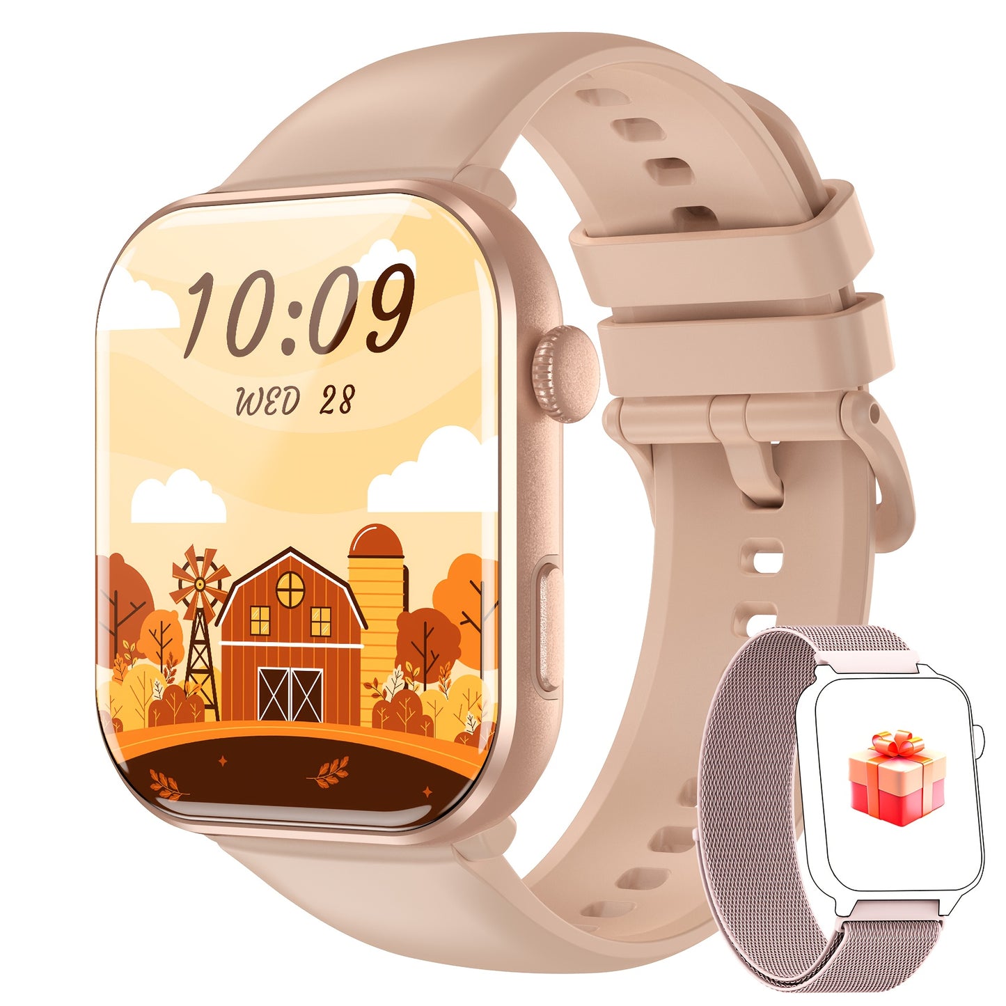 Blackview New Upgraded Smart Watch For Men Women For IPhone Android, 4.7 cm Fitness Tracker Wireless Call (Answer/Make), 100+ Sport Modes, Sports Data Monitoring Multi-functional Sports Bracelet, Black Pink Red Blue Gray. 256