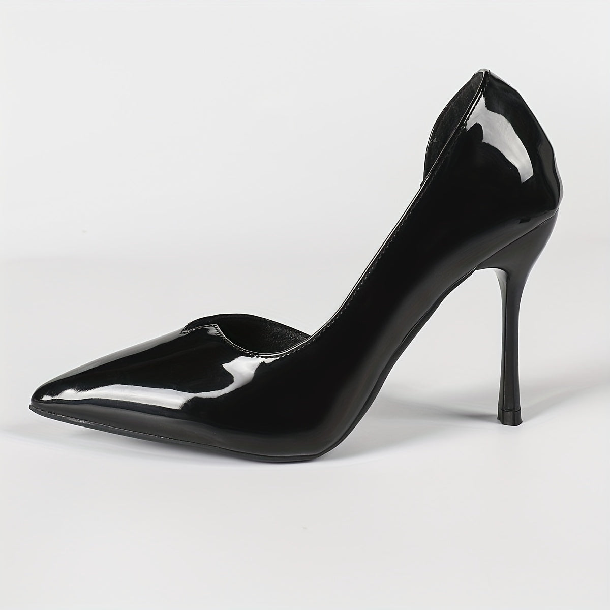 Chaussures Plates et Escarpins Femme – Bout Pointu, Style Européen et Américain, Synthétique, Nouvelles Tendances 2025, Talons Aiguilles Sexy et Polyvalents, Noires, Parfaites pour Banquets et Halloween