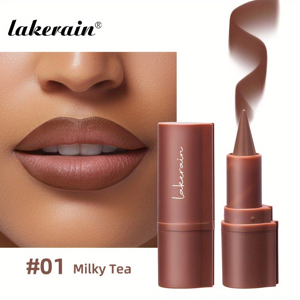 Lakerain 2-in-1 Matte Lip Liner & Lipstick - Waterproof, Sweatproof, Smooth Application for All Skin Types