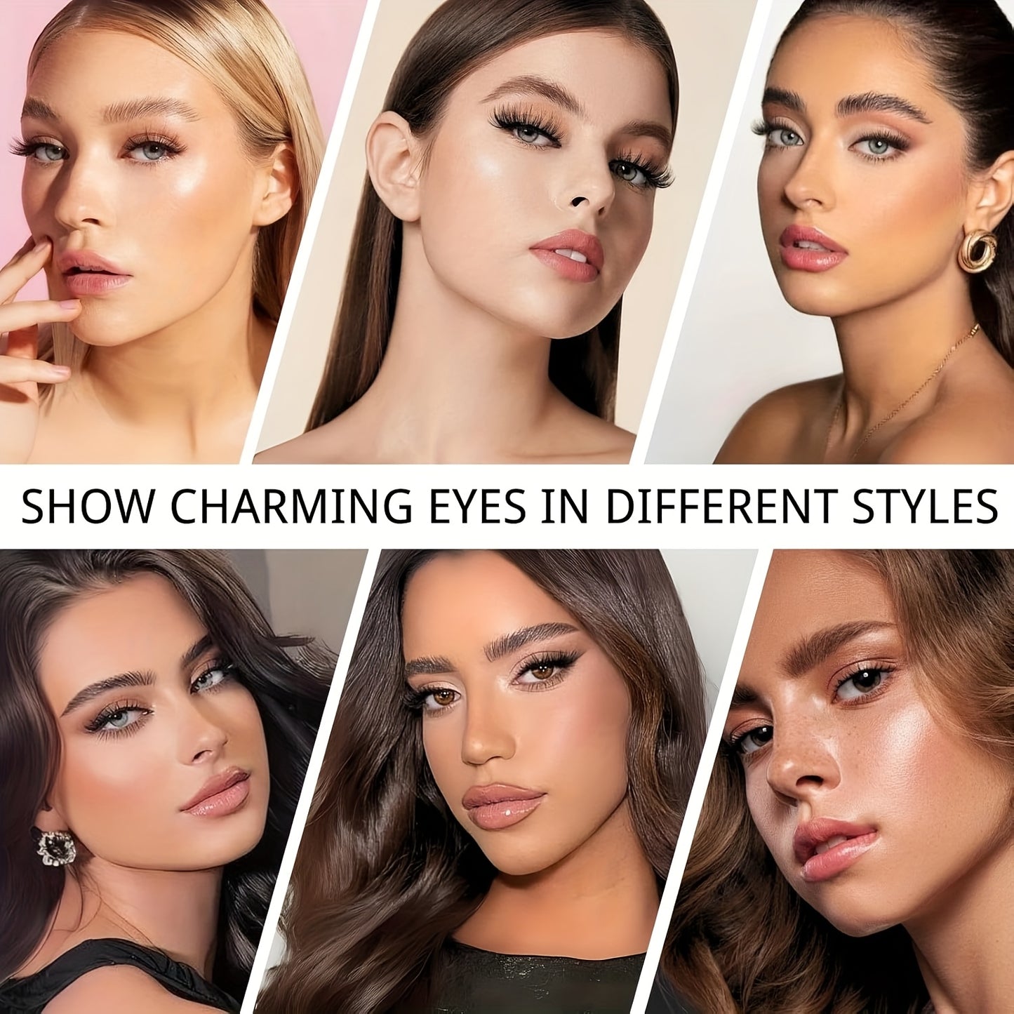 Kit d'extensions de cils à faire soi-même - Courbure D, longueurs mixtes 30D, 40D, 50D, 60D, 80D et 100D, cils individuels pour un regard naturel ou fourni, application facile à domicile