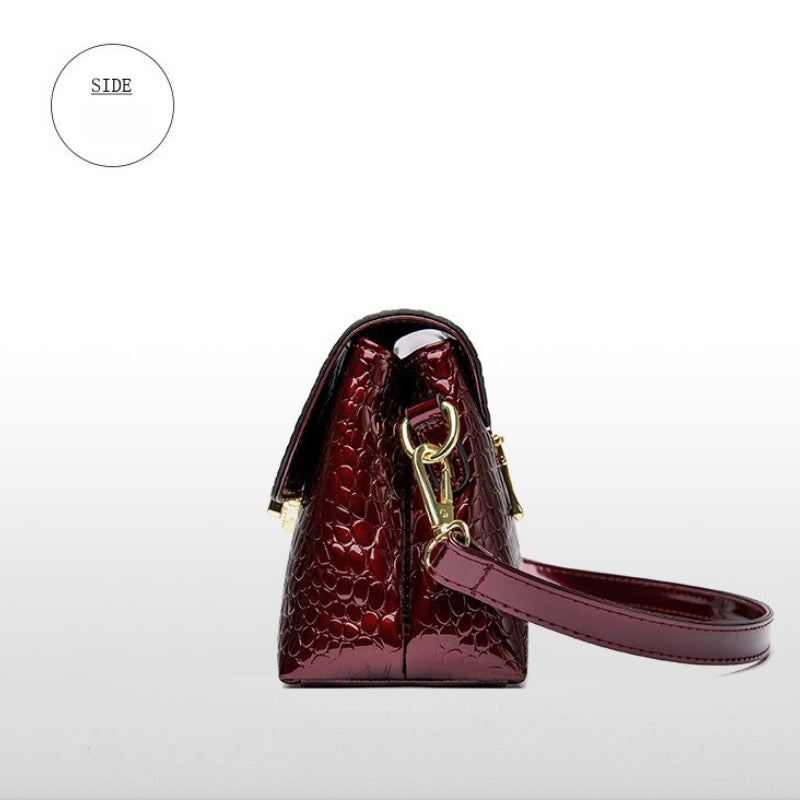 Sac à Bandoulière Femme – Cuir Imprimé Crocodile, Sangle Amovible, Design Élégant, Multi-Compartiments Zippés pour Téléphone et Cartes, Porte-Monnaie Compact, Idéal Bureau, Déplacements et Activités Extérieures