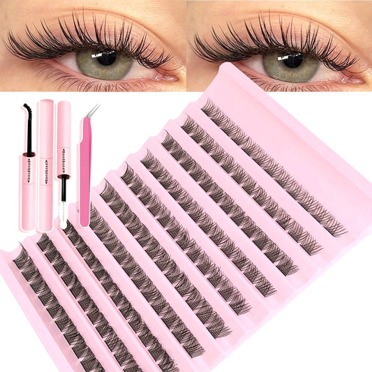 Kit Faux Cils — Inclus Pince de Précision et Solution de Collage