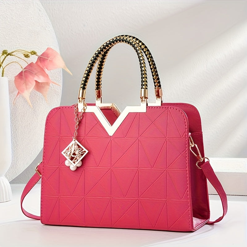 Sac fourre-tout grande capacité pour femmes – style estival décontracté, texture premium, polyvalent pour épaule, idéal pour travail et trajets, cadeau parfait