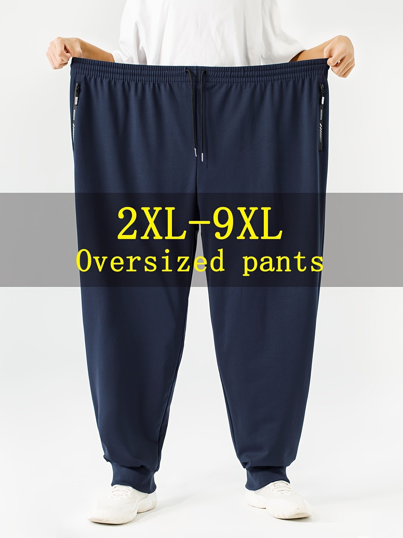 Pantalons Homme Grande Taille (2XL-9XL) – Stretch, Ceinture Élastique, Tout Saison, Casual & Formel