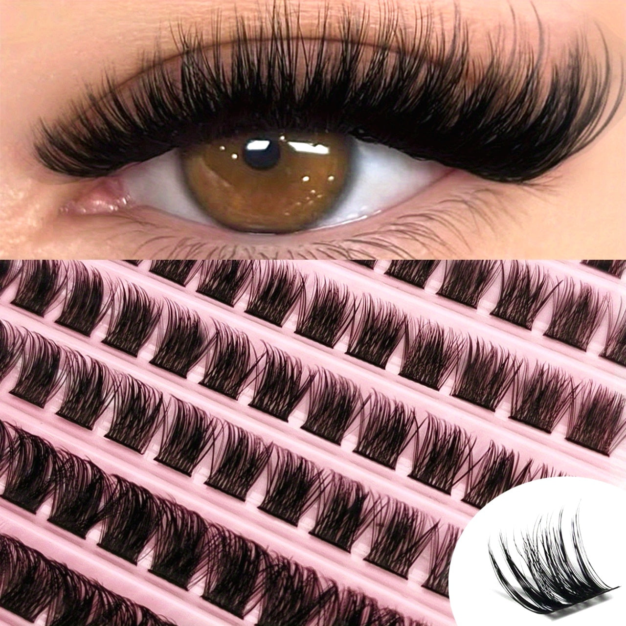 120/160/200 pcs Cils en Paquets Effet Naturel – C Curl, 9–16 mm, Kit d’Extensions DIY avec Styles Mélangés 40D, T50, 80D et 80D Cat Eye, Extra Épais