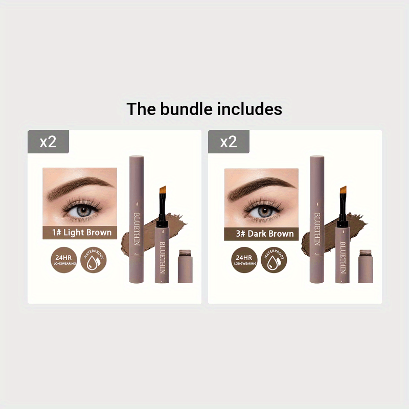 Crème à sourcils double embout waterproof et anti-transpiration – Longue tenue