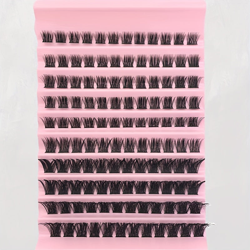 Kit de cils en bouquet D Curl 8-16 mm effet naturel épais réutilisables pour usage quotidien fêtes voyages et fête des mères