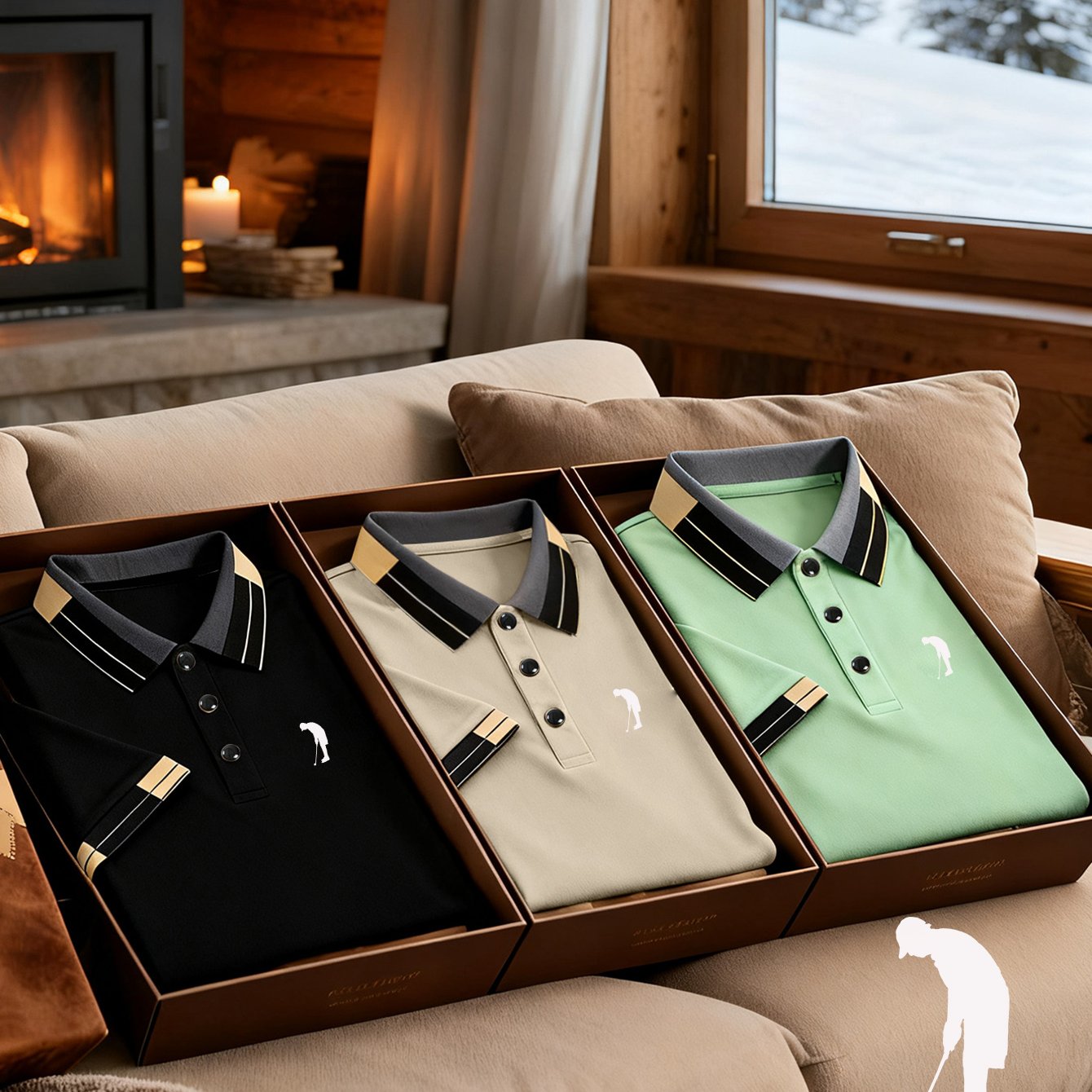 Lot de 3 Chemises Sport Color-Block TH-878 – Manches Courtes, Style Golf & Tennis