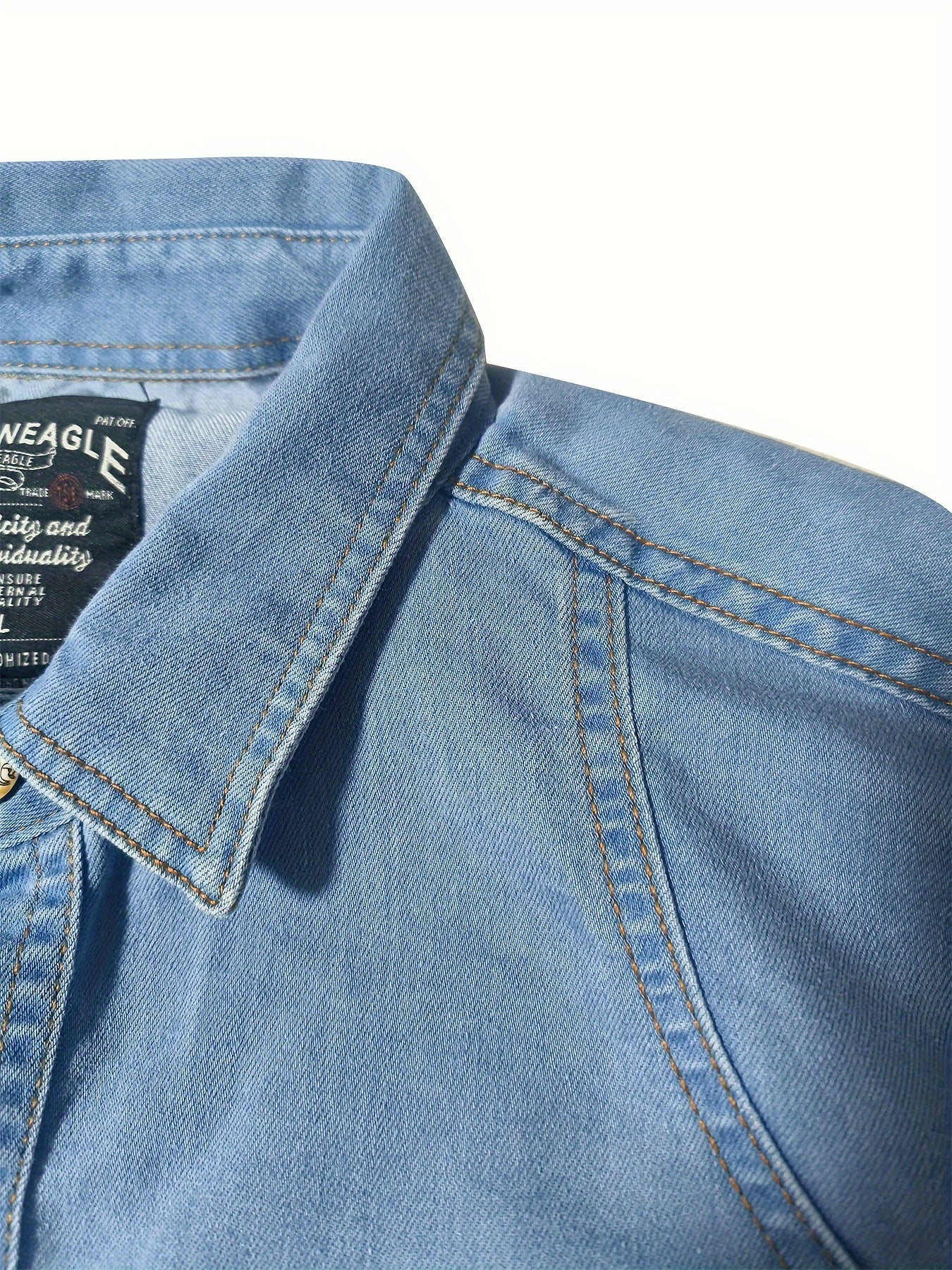 Gengyuan'S Features a Trendy Deep Blue Tie-Dye Denim Shirt for Men.