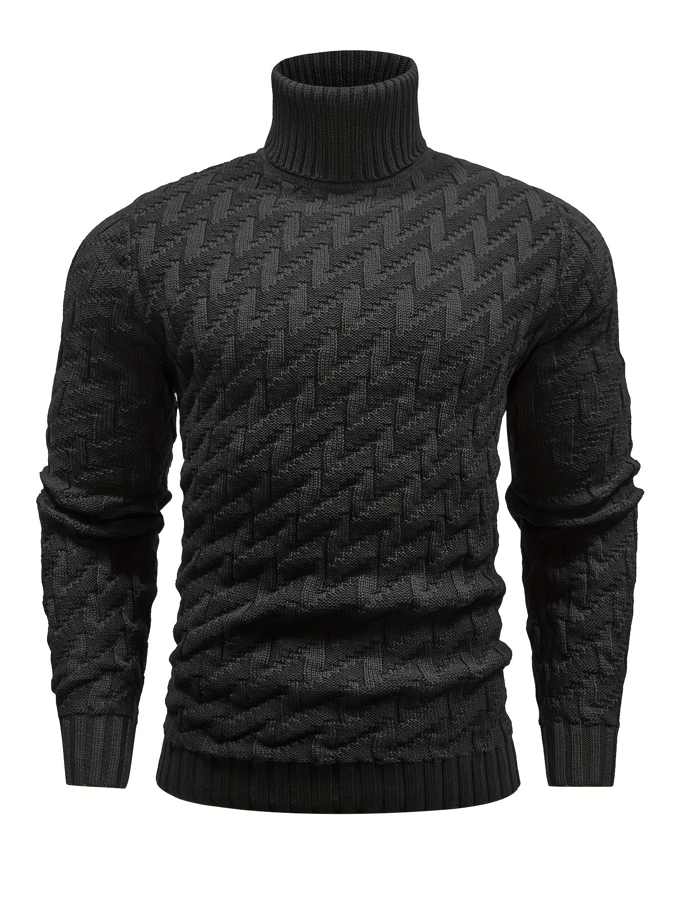 Autumn/Winter New High-neck Knitted Pullover, Trendy and Versatile, Perfect for Casual and Business Occasions
