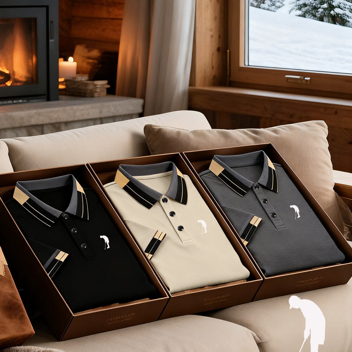 Lot de 3 Chemises Sport Color-Block TH-878 – Manches Courtes, Style Golf & Tennis