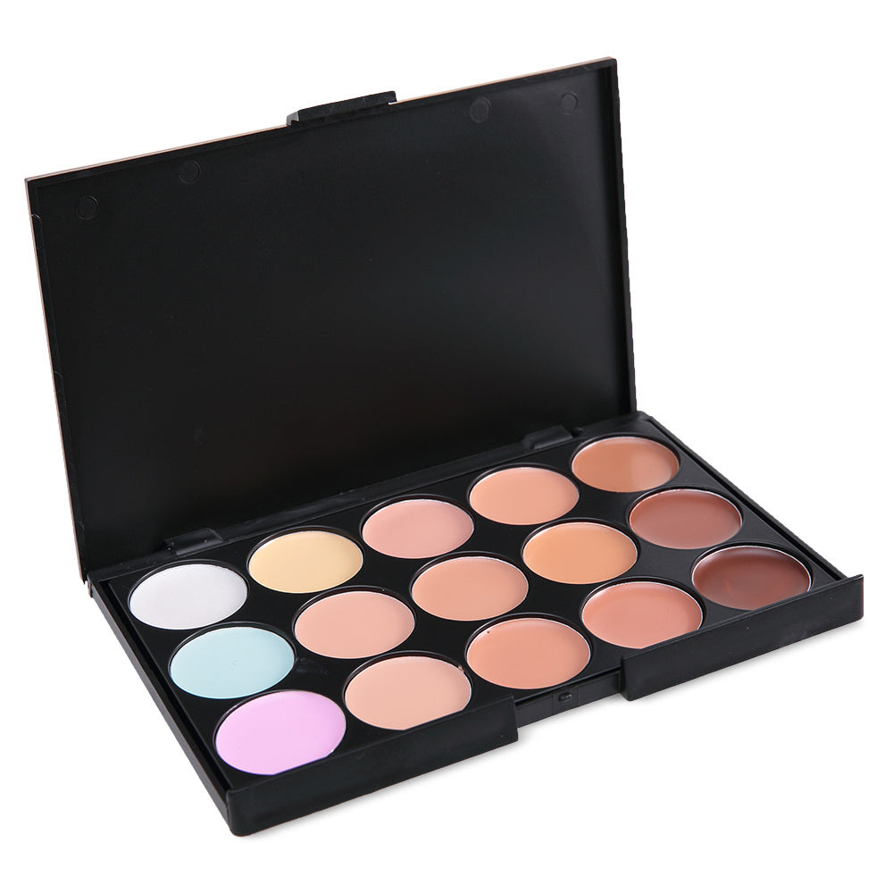 Palette Contouring & Correcteur 15 Couleurs – Crèmes Sculptantes & Enlumineurs