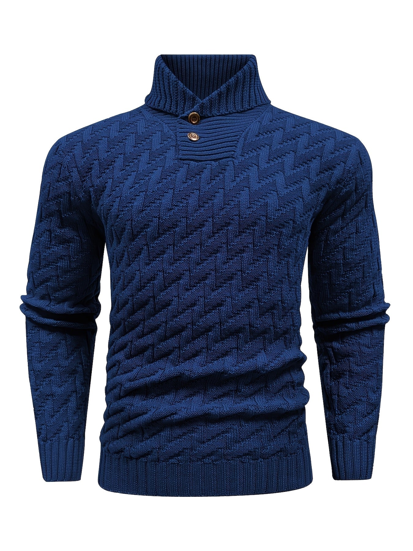 Men'S Stylish Pullover Sweater with a Collar for Commuting in Solid Colors.