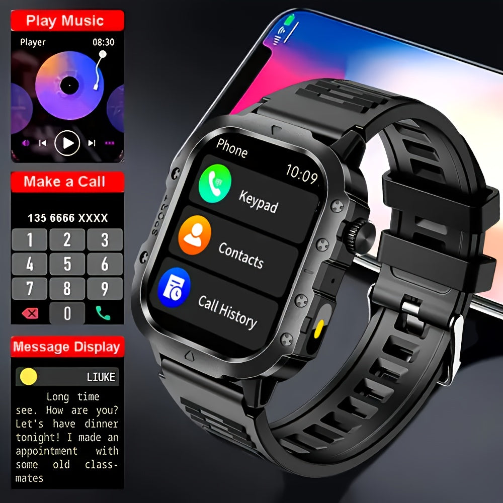 New Smart Watch for Men and Women - Wireless Calling/Texting/Multiple Sports Modes/Remote Camera Control/Fitness Tracker, Compatible with iPhone and Android, USB Charging, Smart Connectivity, Modern Style, Clear Screen Displa
