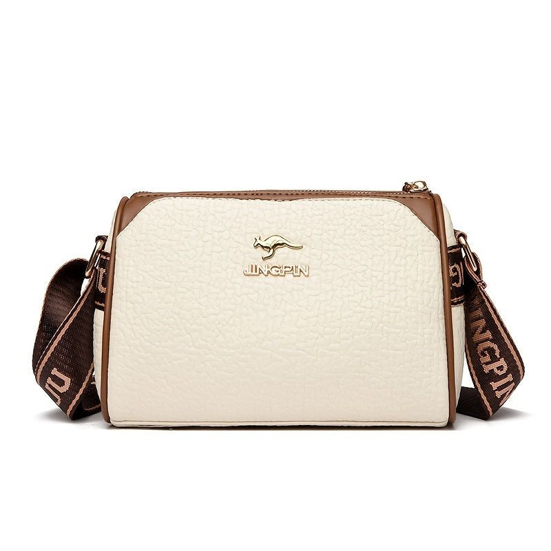 Sac bandoulière femme 2, style oreiller, polyvalent, couleur unie, 3 compartiments, chic et tendance