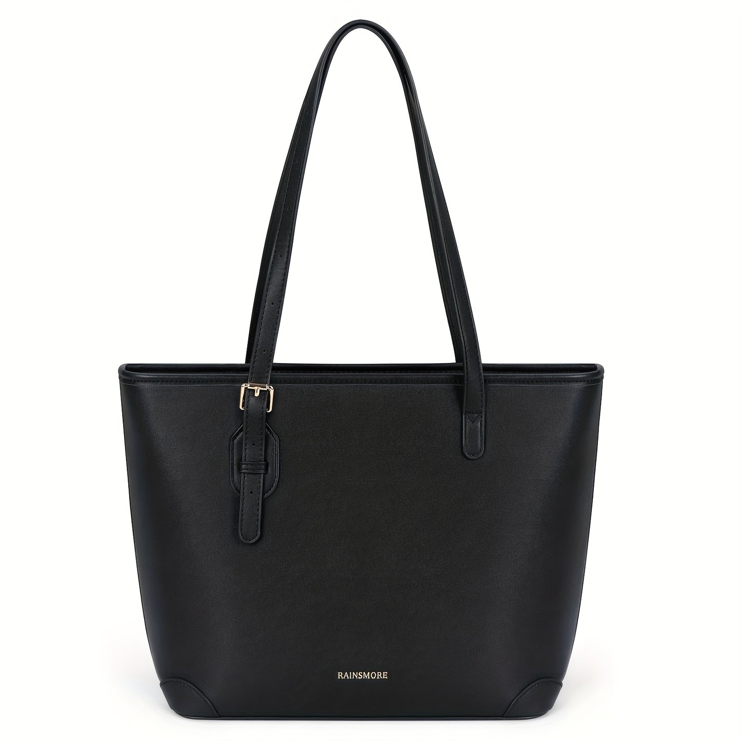 Sac cabas pour ordinateur portable femme en simili cuir – grande capacité avec compartiment tablette, léger et élégant, noir ou marron clair, parfait pour le travail et usage quotidien