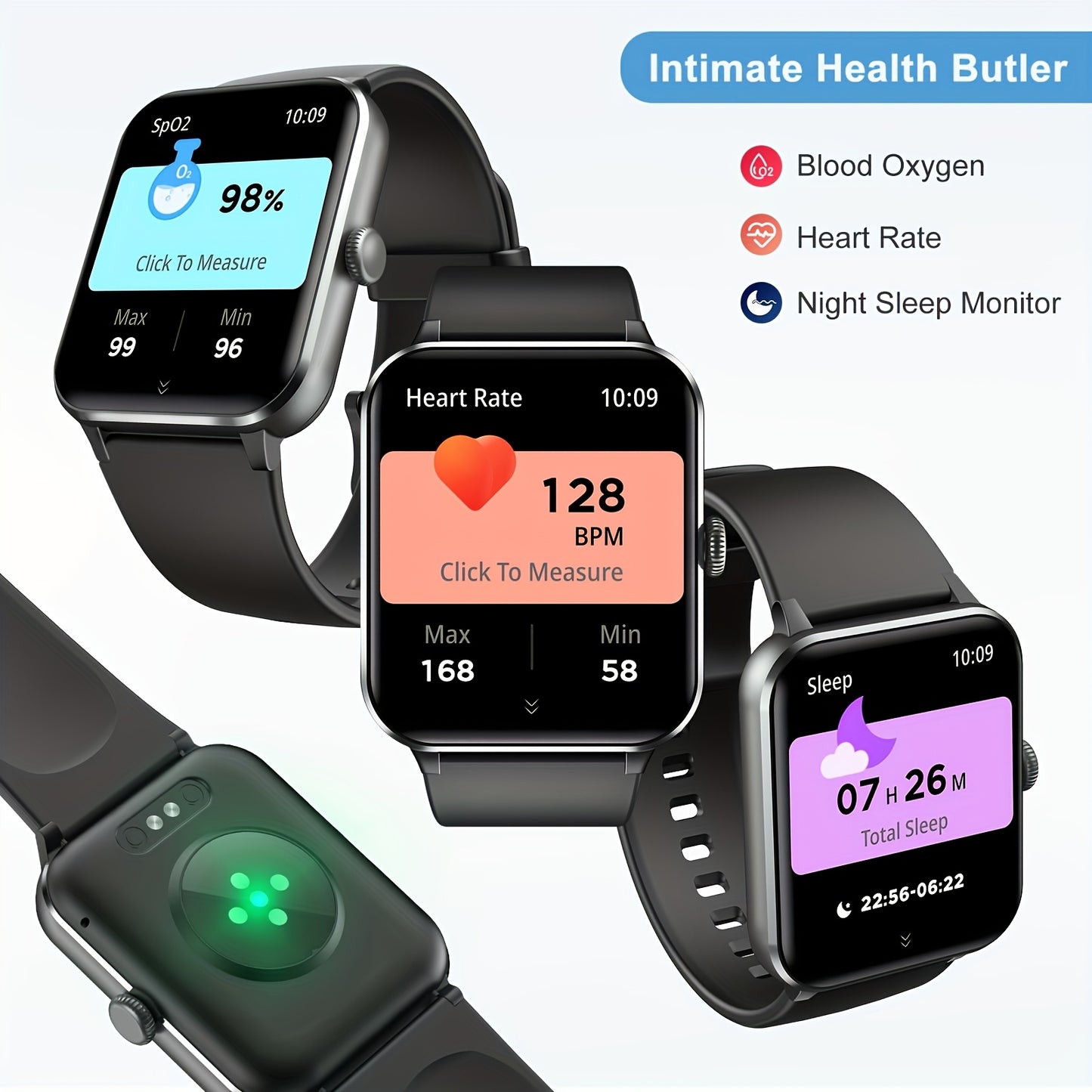 Blackview Smartwatch, Compatible With Android And For IPhone, Fitness Tracker, Fitness Watch With Activity Monitoring 1.85-Inch Touchscreen Smartwatch, With Pedometer, Calorie Meter And Stopwatch, BT 5.3 Call, Multi-Sport Mod