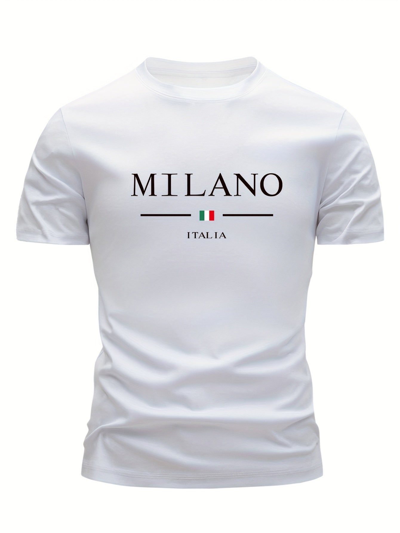 Set of 3 100% T-Shirts, Casual Letter Print Tees, Men'S Round Neck Tops, Perfect for Summer.