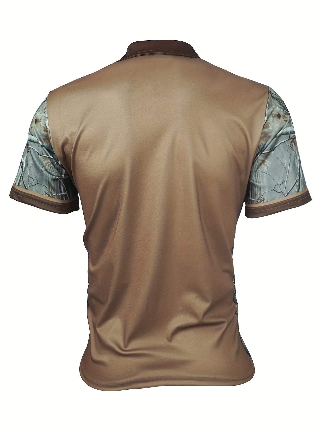 Men's Deer Head Print Camouflage Patchwork Fashion Shirt