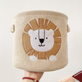 Large Cartoon Animal Storage Basket – Foldable Fabric Laundry & Toy Organizer