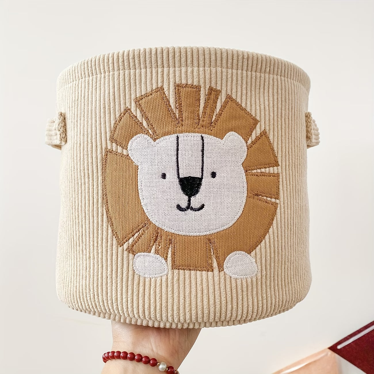 Large Cartoon Animal Storage Basket – Foldable Fabric Laundry & Toy Organizer