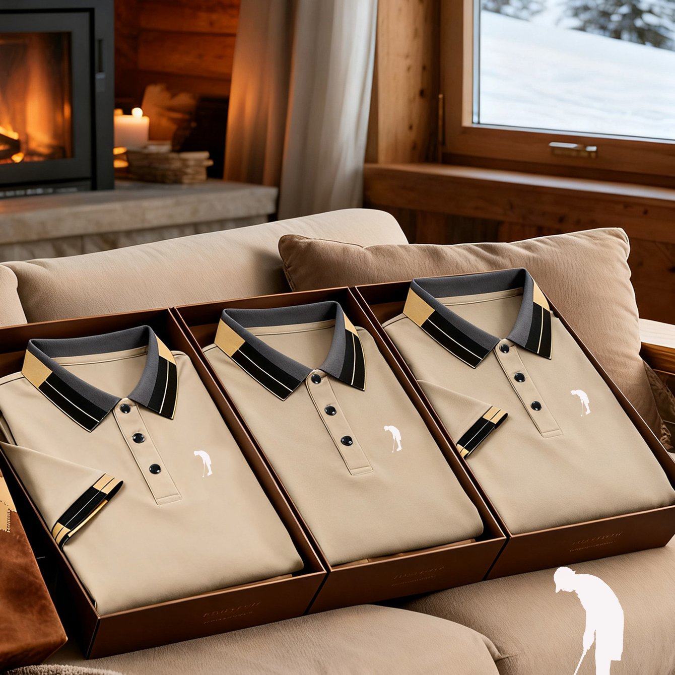 Lot de 3 Chemises Sport Color-Block TH-878 – Manches Courtes, Style Golf & Tennis