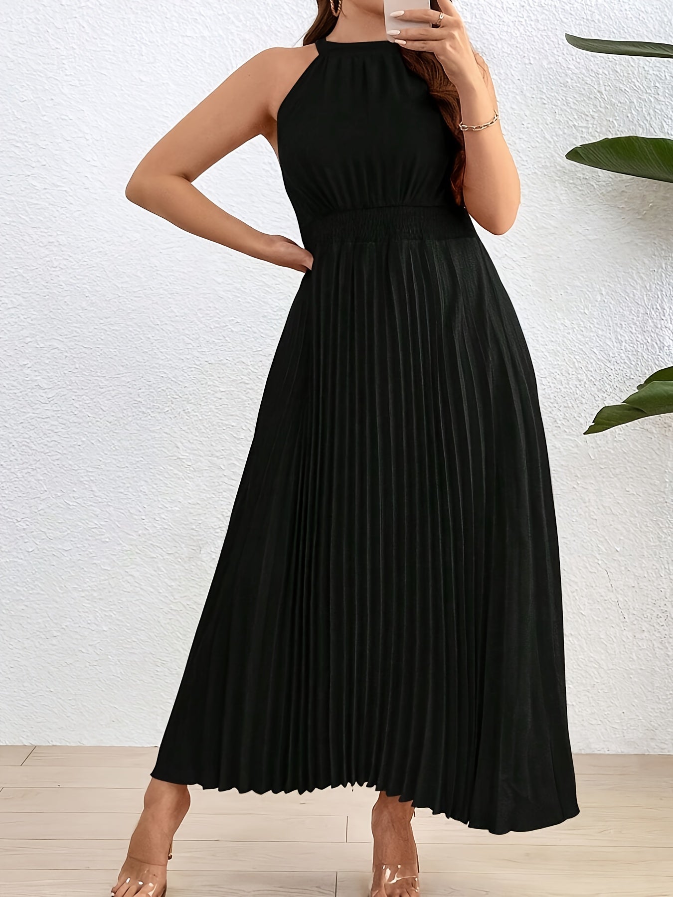 Robe maxi élégante grande taille femme – longue et fluide, pour soirées ou invités de mariage, lavable en machine, tissu non transparent, tenue formelle pour événements spéciaux et quotidien, coupe sophistiquée