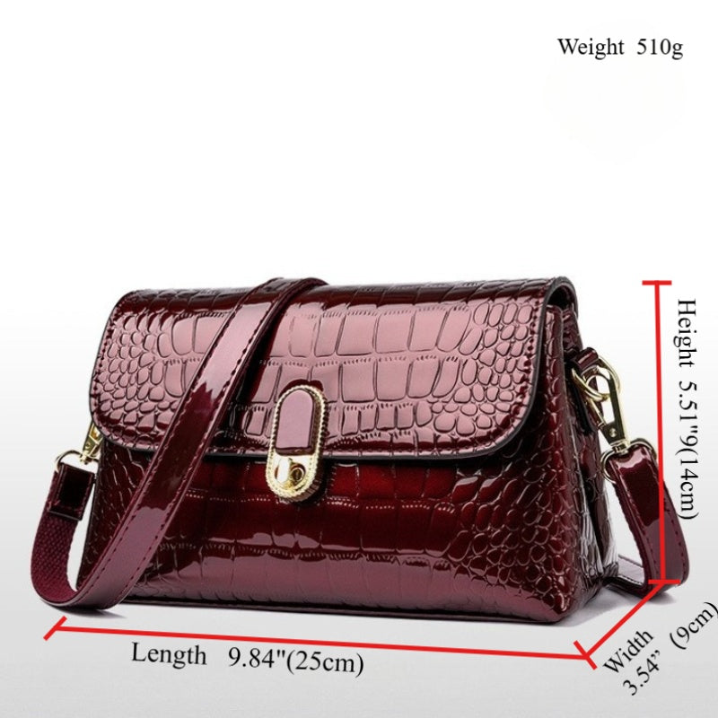 Sac à Bandoulière Femme – Cuir Imprimé Crocodile, Sangle Amovible, Design Élégant, Multi-Compartiments Zippés pour Téléphone et Cartes, Porte-Monnaie Compact, Idéal Bureau, Déplacements et Activités Extérieures