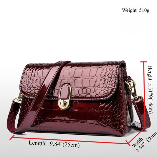 Sac à Bandoulière Femme – Cuir Imprimé Crocodile, Sangle Amovible, Design Élégant, Multi-Compartiments Zippés pour Téléphone et Cartes, Porte-Monnaie Compact, Idéal Bureau, Déplacements et Activités Extérieures