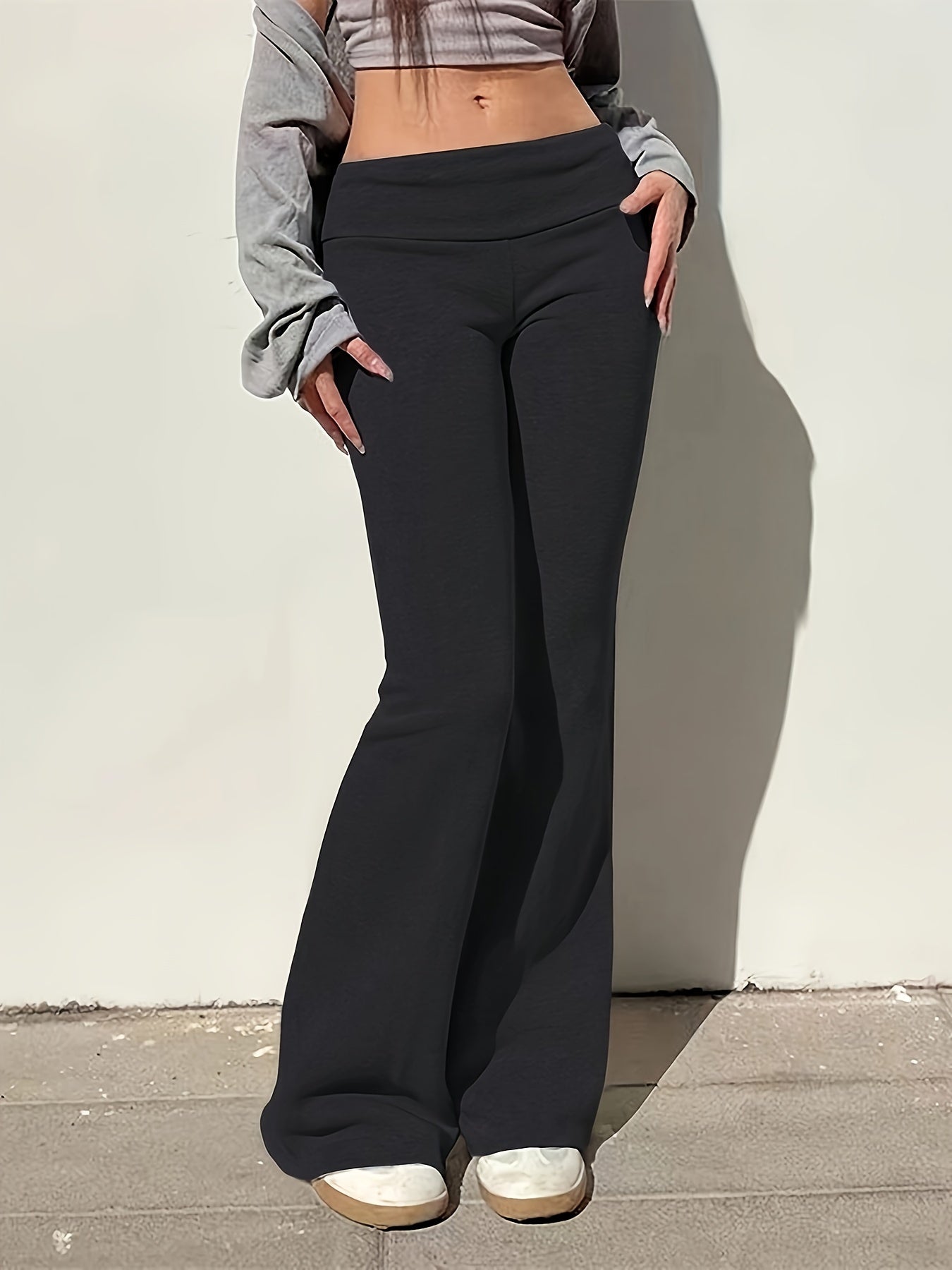 Lot de 2 Pantalons Femme Décontractés – Couleur Unie