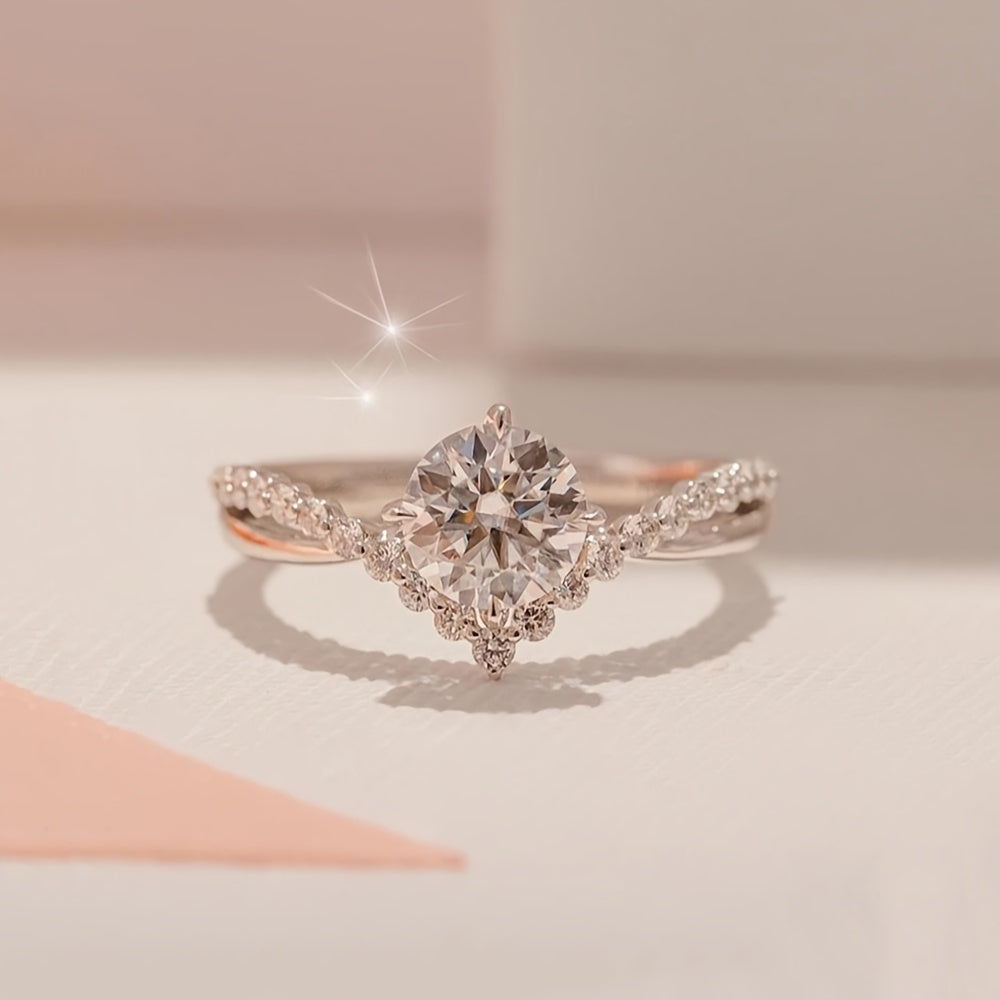 Elegant 2pcs Cubic Zirconia Wedding Ring Set - Adjustable Open Design, Sparkling Silvery And Golden Engagement Rings, Perfect for Couples, Ideal for Everyday Wear Or Parties.