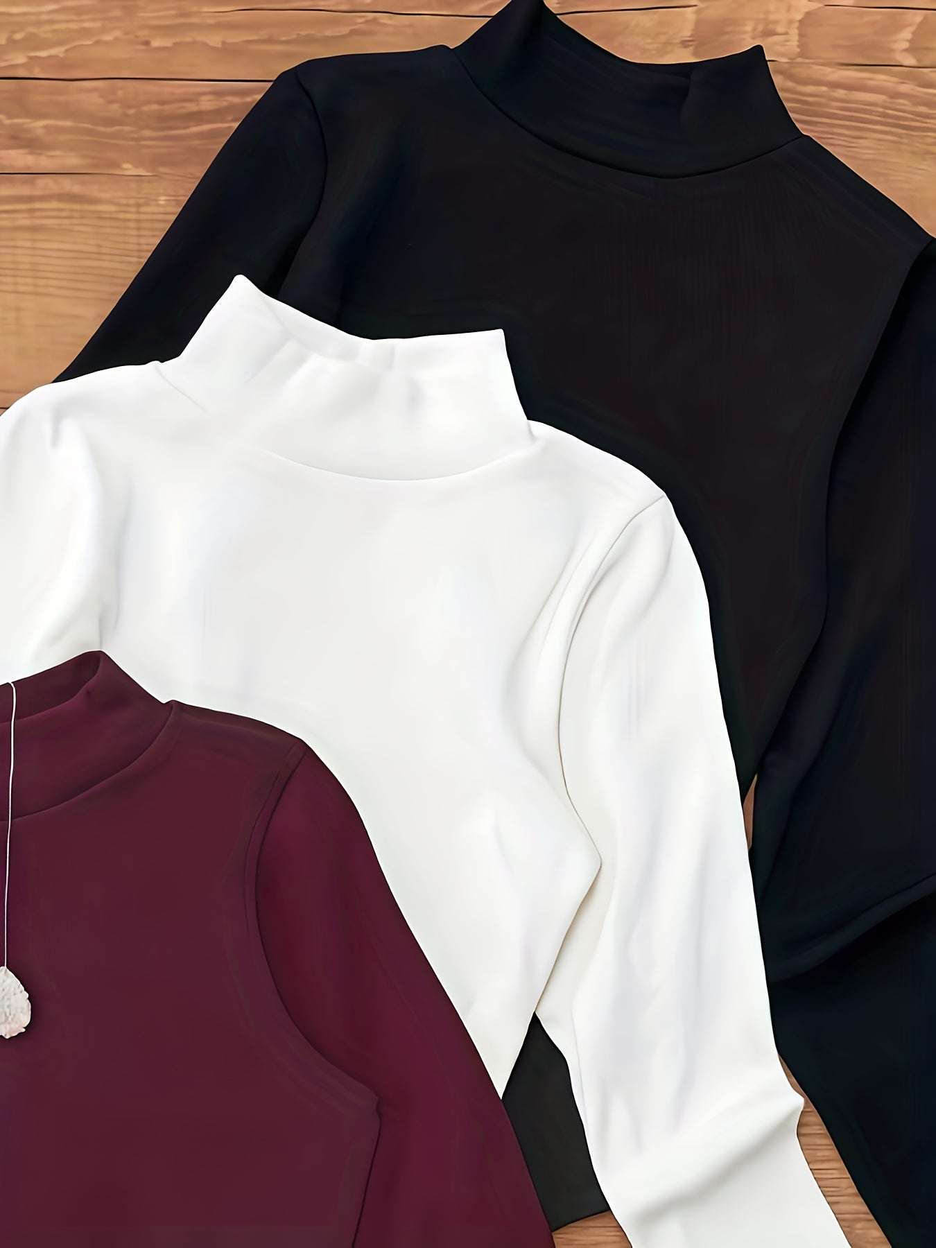 Ensemble 3 pièces de Body Femme à Col Montant Élégant - Sous-vêtement Semi-Transparent et Extérieur, Tenue Gainante Chaude pour l’Hiver, Lavable en Machine, Idéal pour l’Automne/Hiver