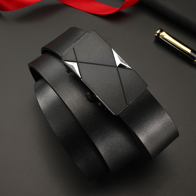 Lot de 3 Ceintures Homme Décontractées 2025 – Boucle Automatique Noire, Style Professionnel Tendance, Cadeau Idéal pour Mari ou Petit Ami